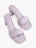 Whistles Marie Slip On Leather Heeled Sandals, Lilac