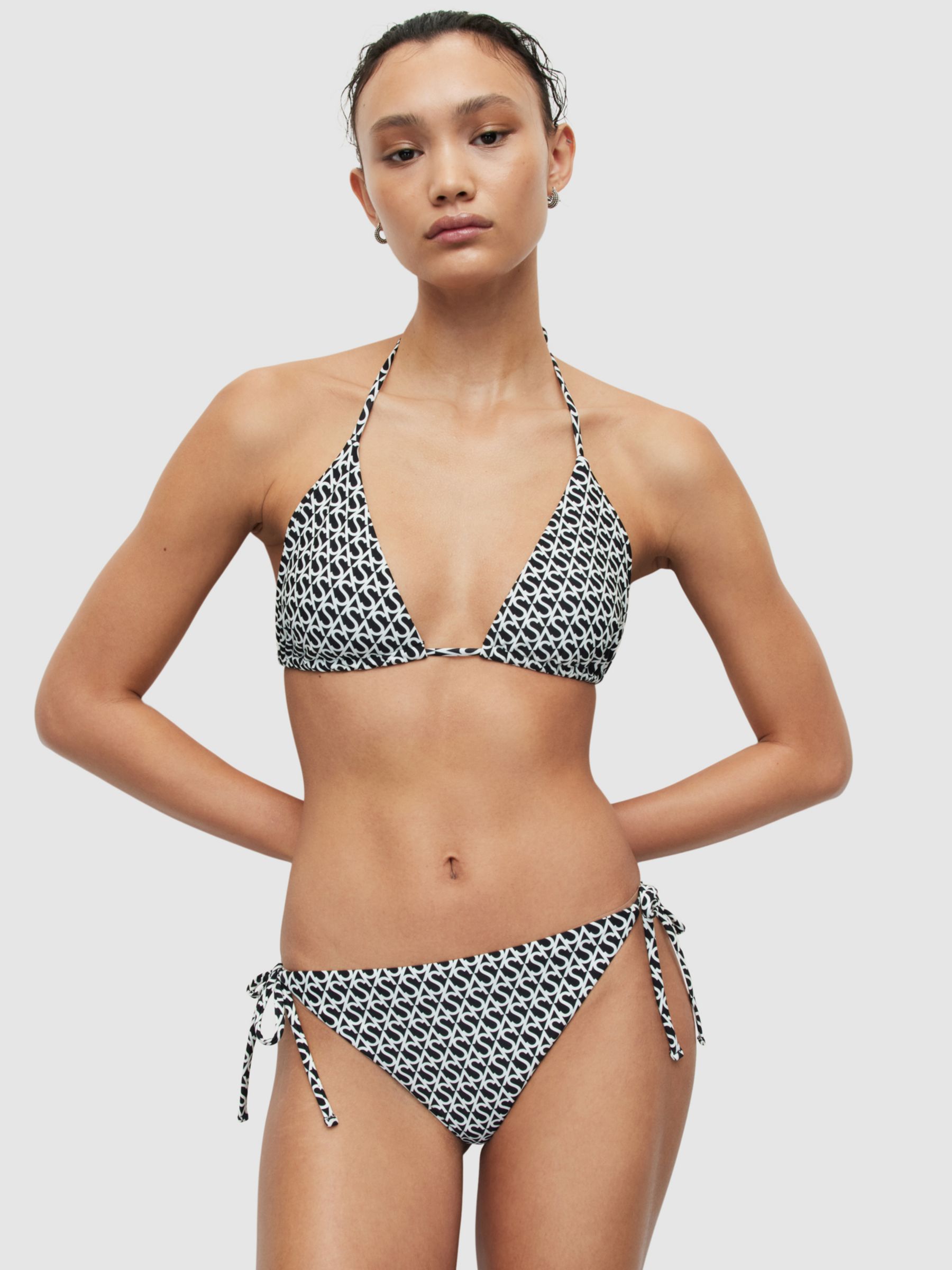 ALLSAINTS Nico Monogram Triangle Bikini Top