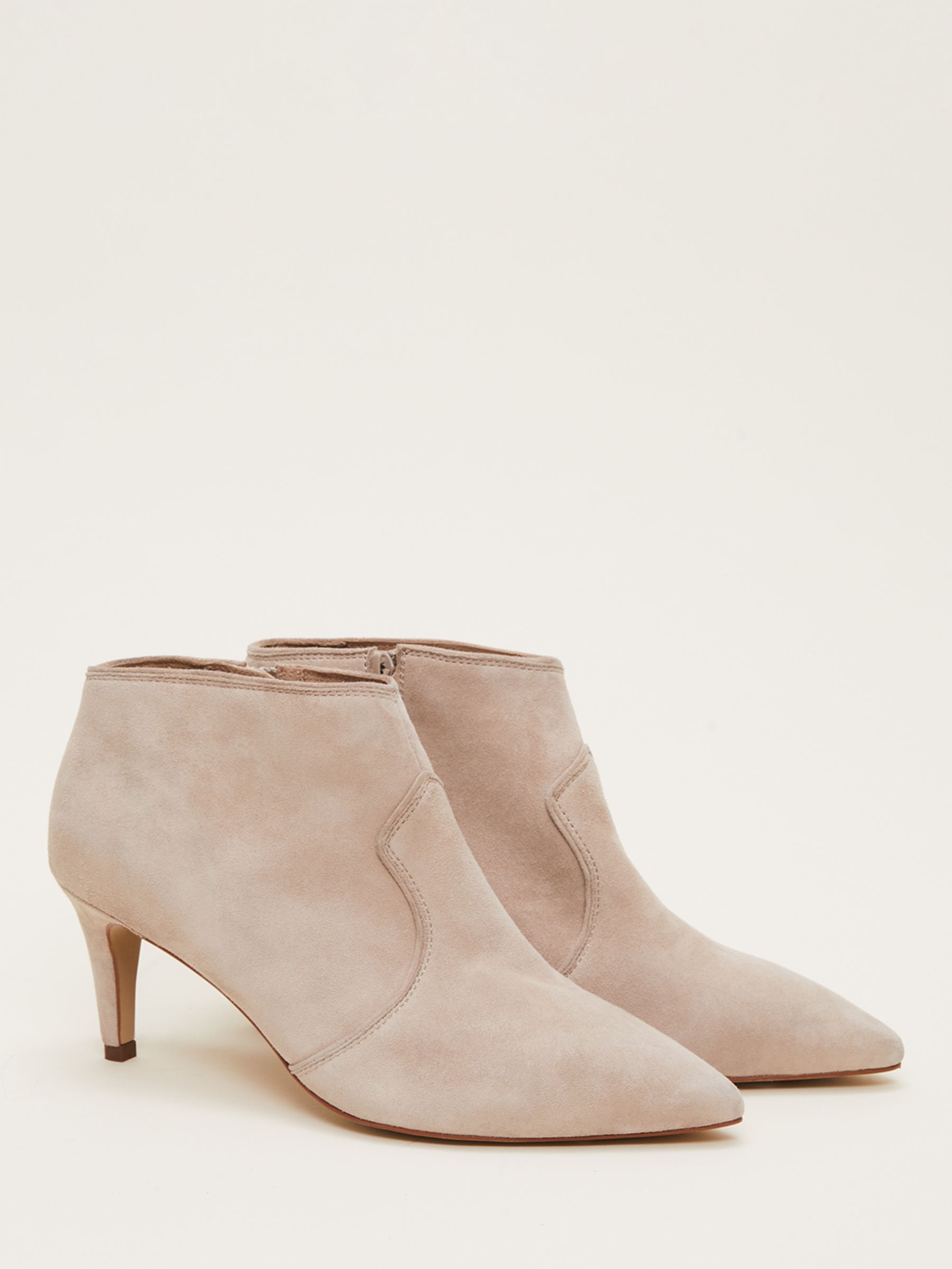 Phase Eight Suede Shoe Boots, Neutral, 3