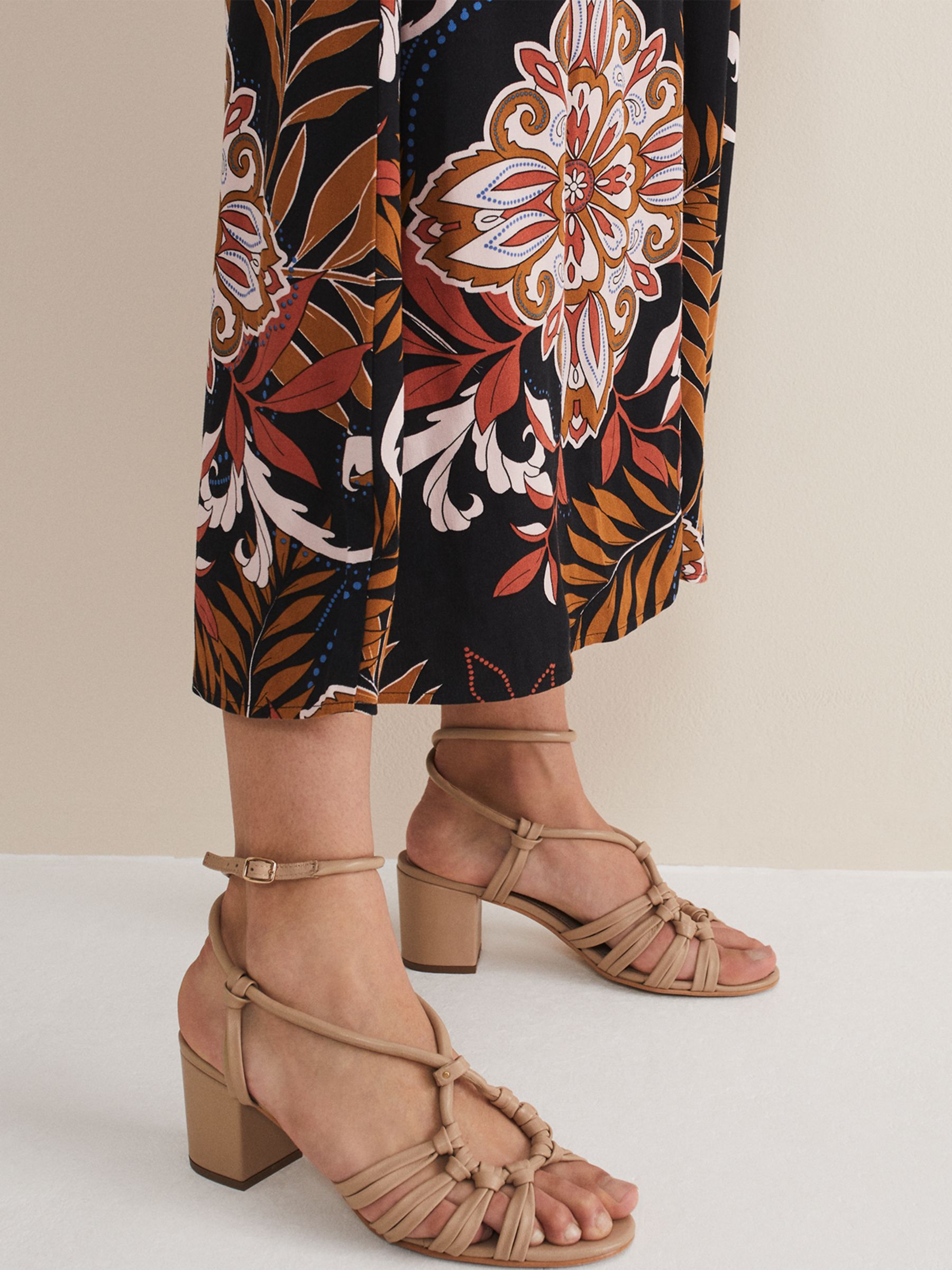 Buy Phase Eight Leather Ankle Strap Sandals, Tan Online at johnlewis.com