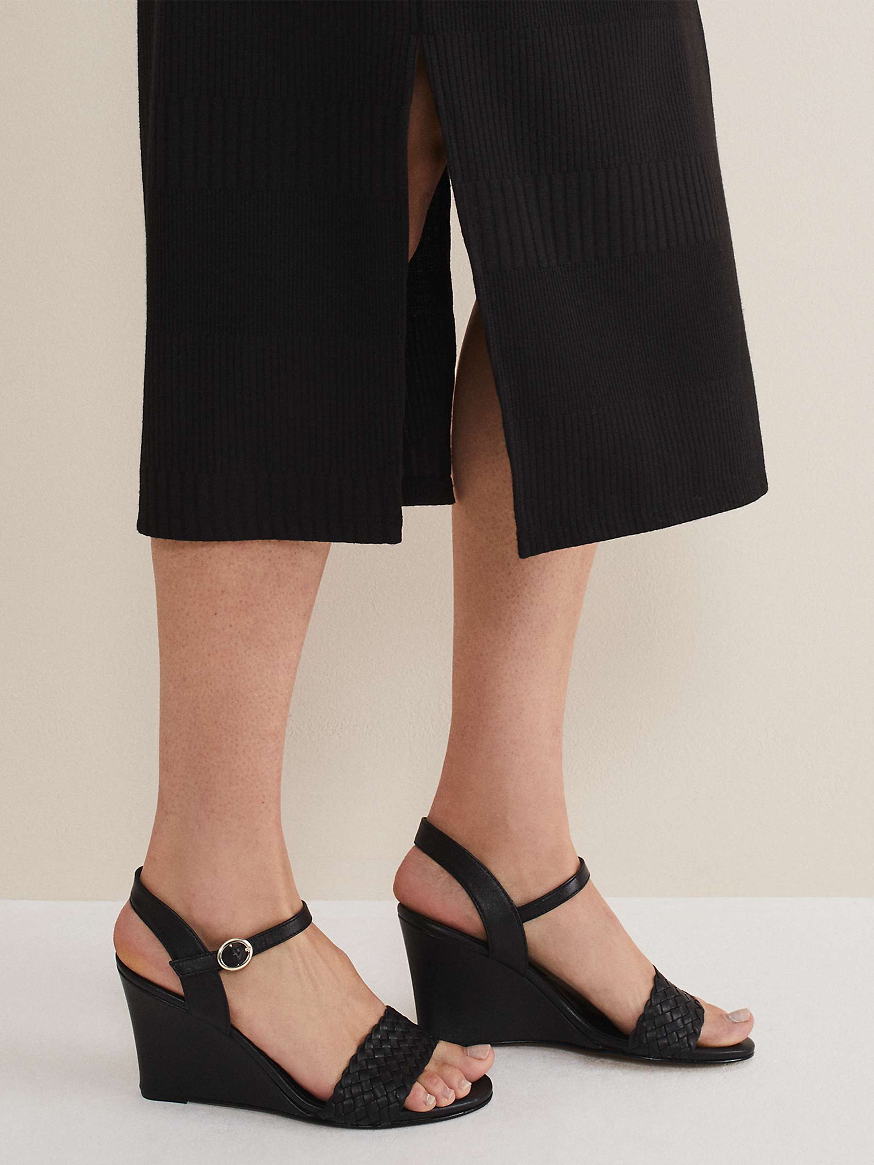 Buy Phase Eight Leather Plait Strap Sandals Online at johnlewis.com