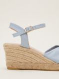 Phase Eight Leather Knot Front Espadrille Shoes, Cornflower
