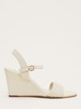 Phase Eight Leather Plait Strap Sandals, Ivory