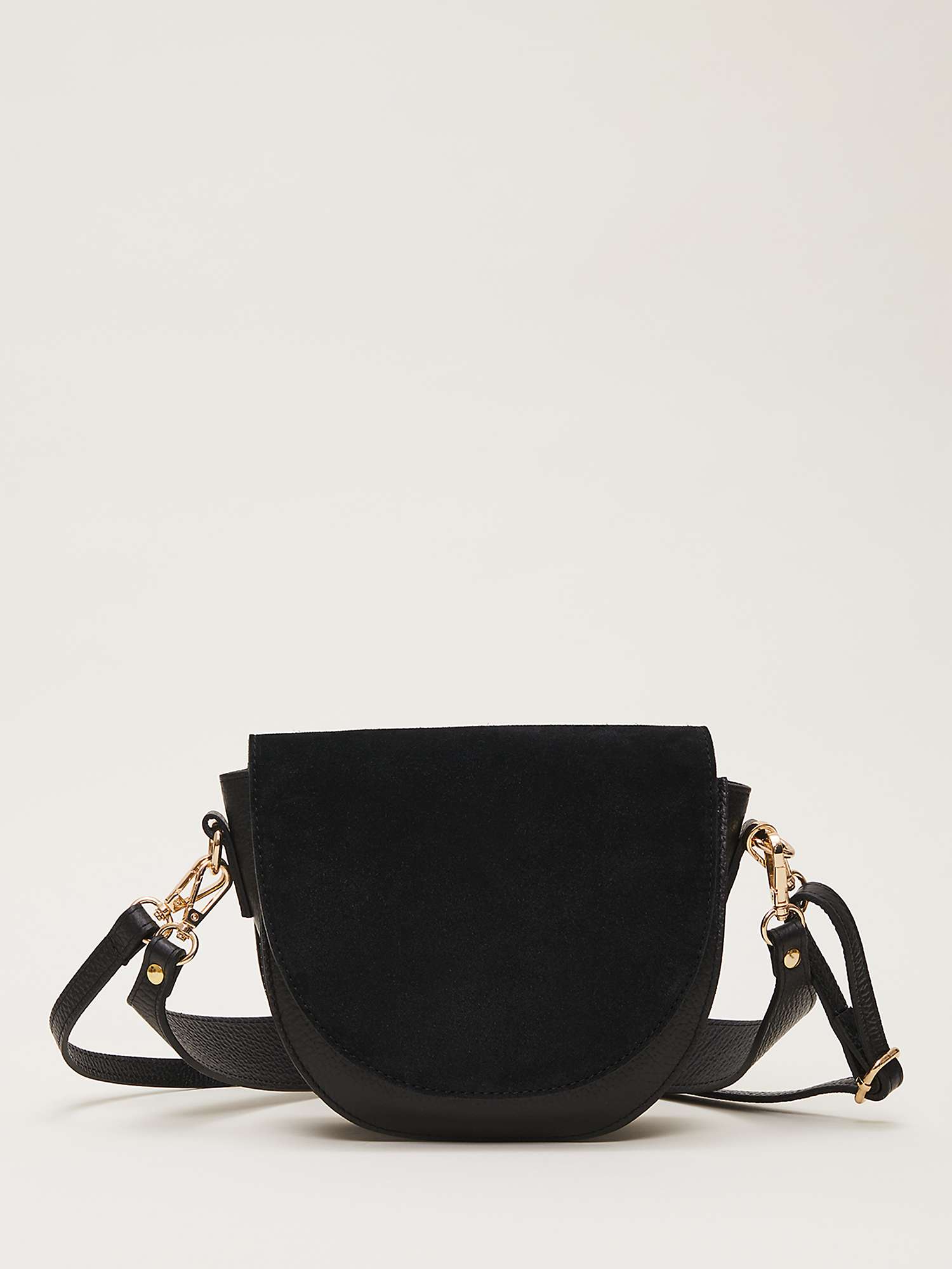 Buy Phase Eight Suede Cross Body Bag, Black Online at johnlewis.com