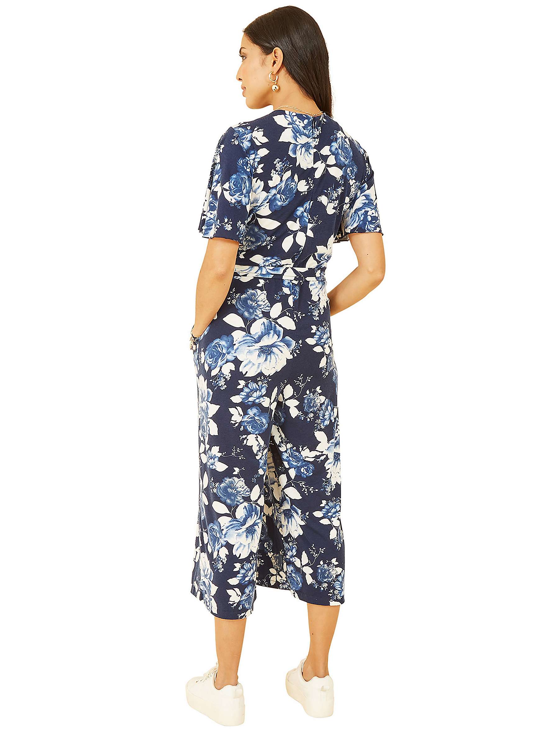 Buy Mela London Mela Rose Print Culotte Jumpsuit, Navy Online at johnlewis.com