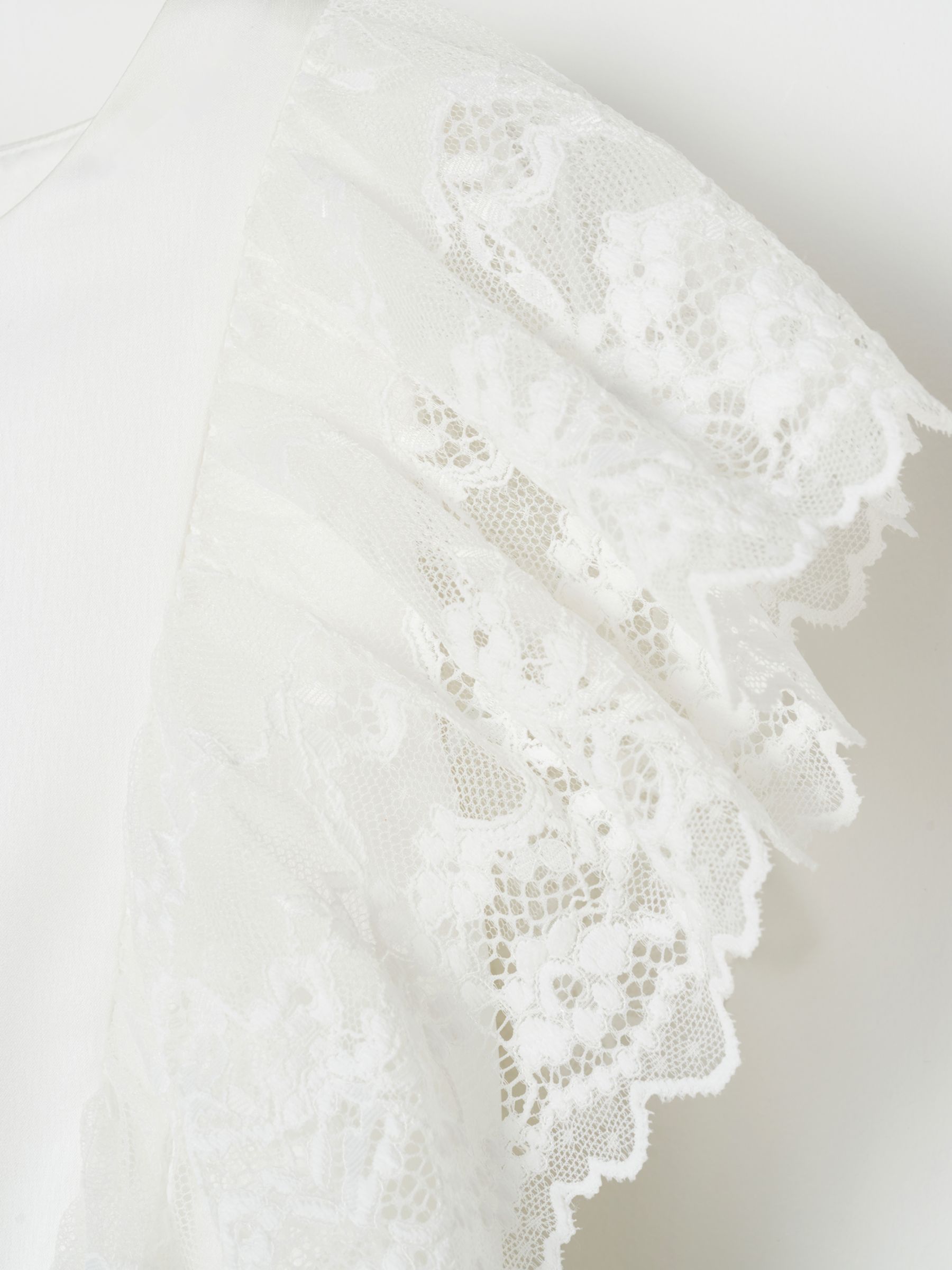 Buy Angel & Rocket Kids' Satin Lace Bridesmaid Dress, Cream Online at johnlewis.com