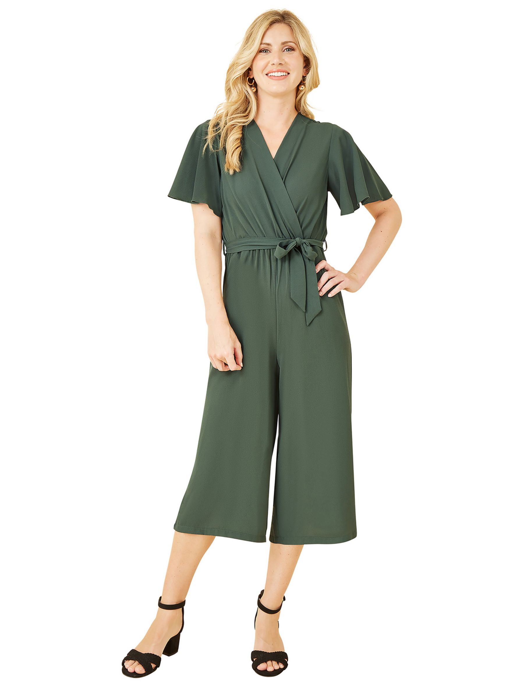 Happy Sanctuary Wide Leg Jumpsuit in Army Green • Impressions