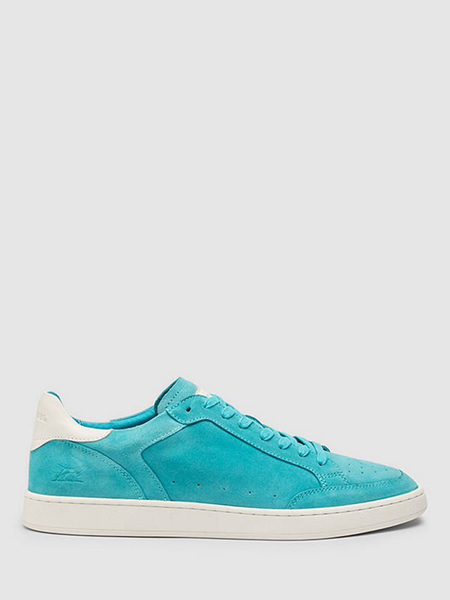 Rodd & Gunn Sussex Street Leather Trainers, Teal at John Lewis & Partners