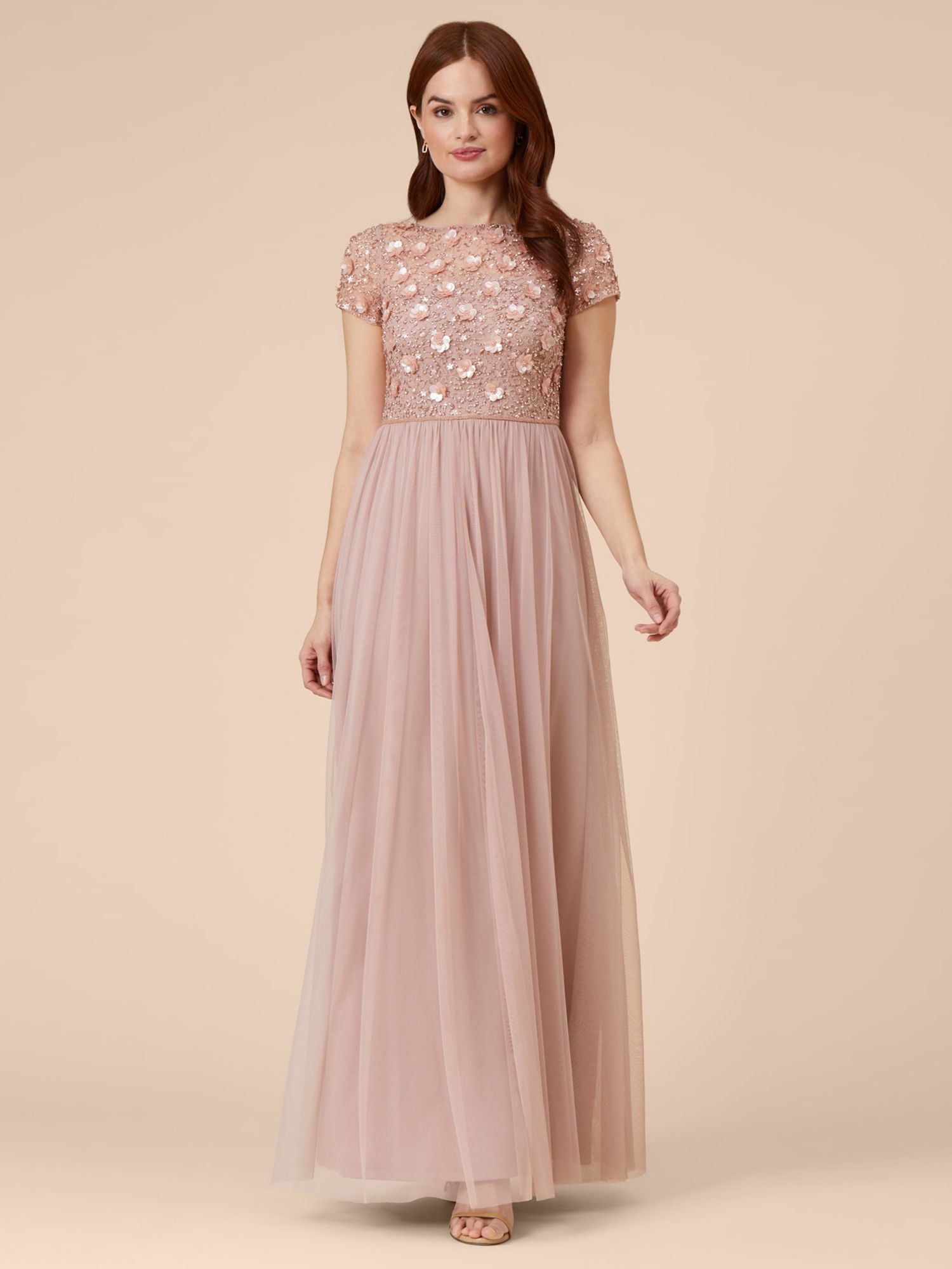 Adrianna papell best sale sequined tulle gown