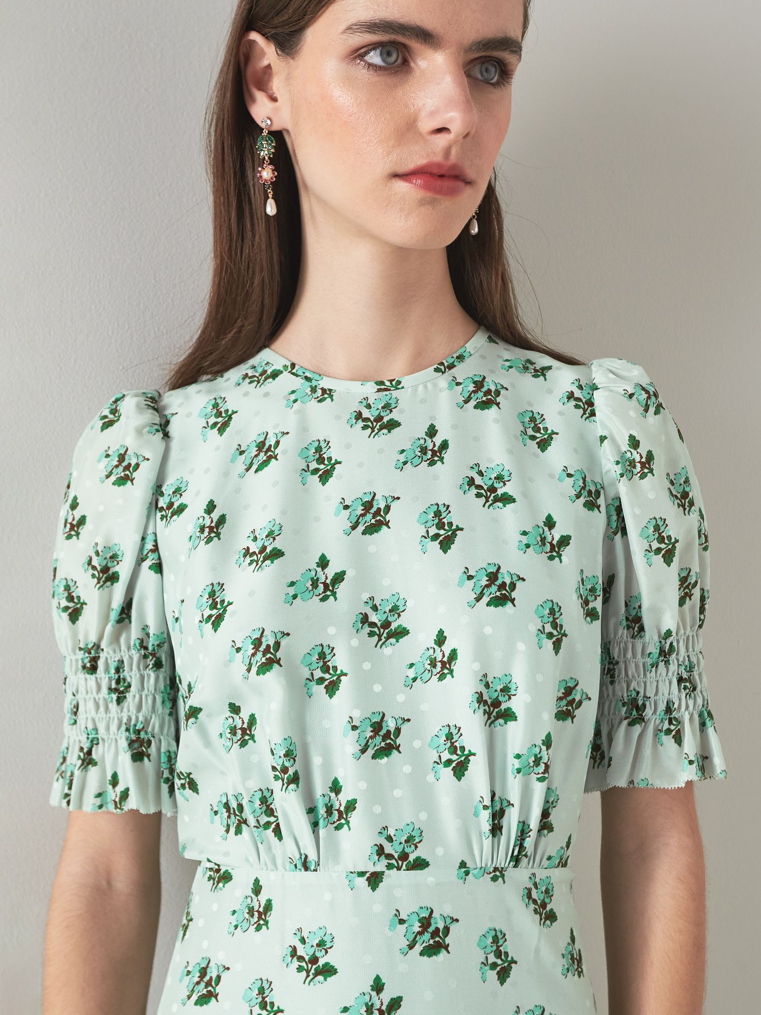 L.K.Bennett Tabitha Midi Dress, Green