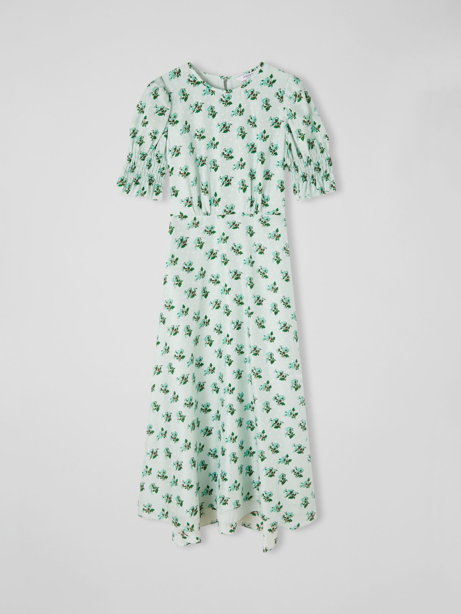 L.K.Bennett Tabitha Midi Dress, Green at John Lewis & Partners