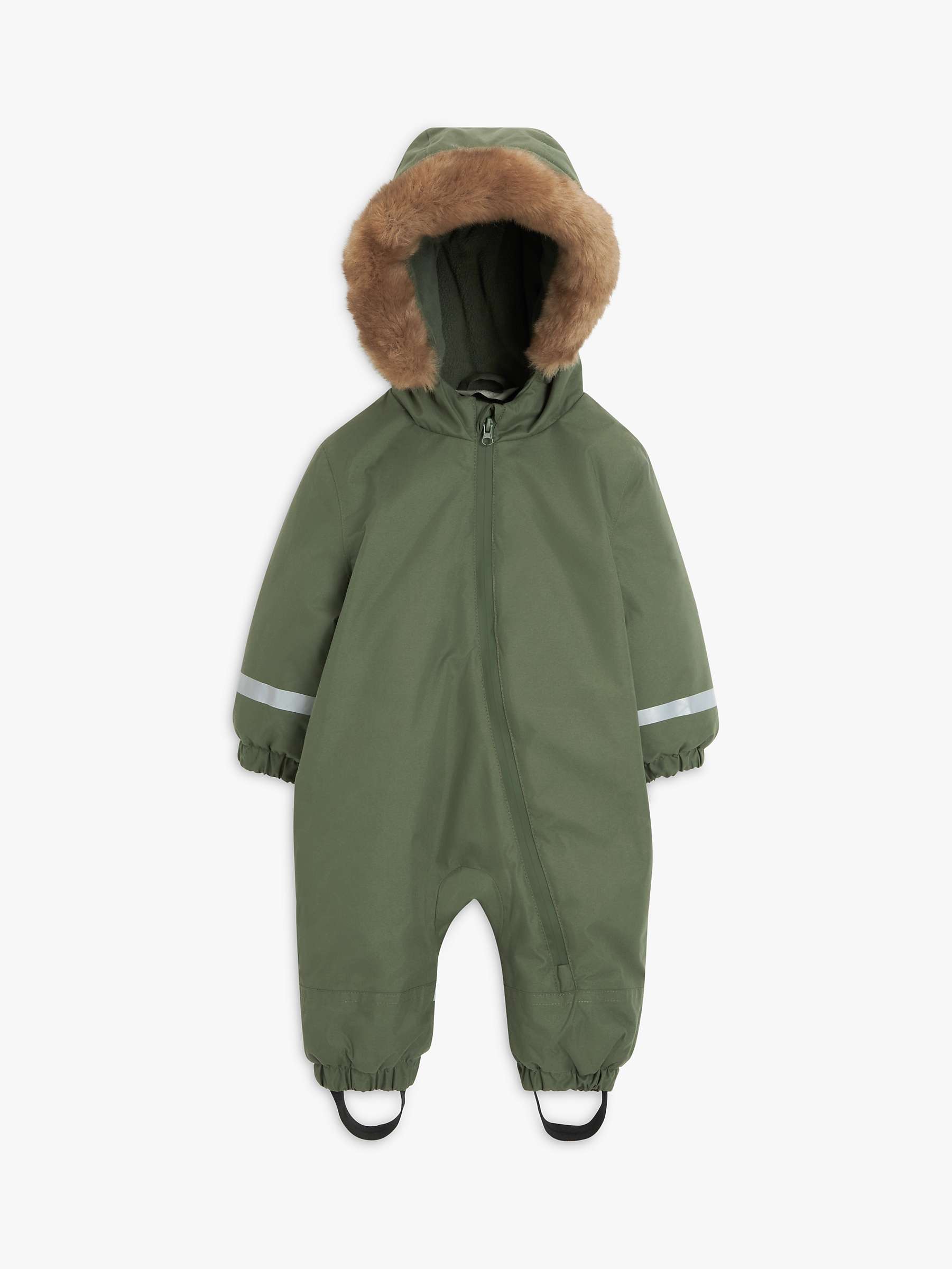 Buy John Lewis Baby Waterproof Snowsuit, Green Online at johnlewis.com