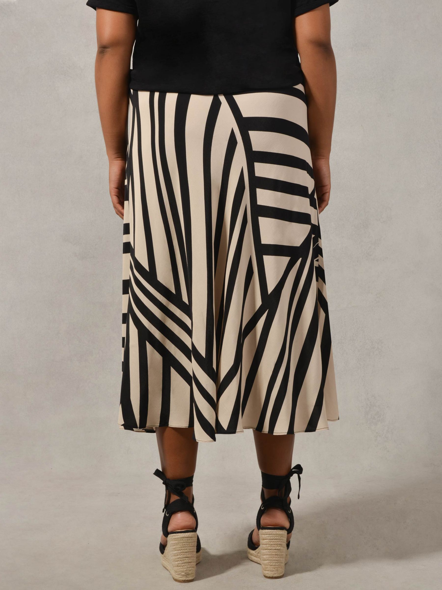 Live Unlimited Curve Stripe Bias Cut Satin, Natural at John Lewis & Partners