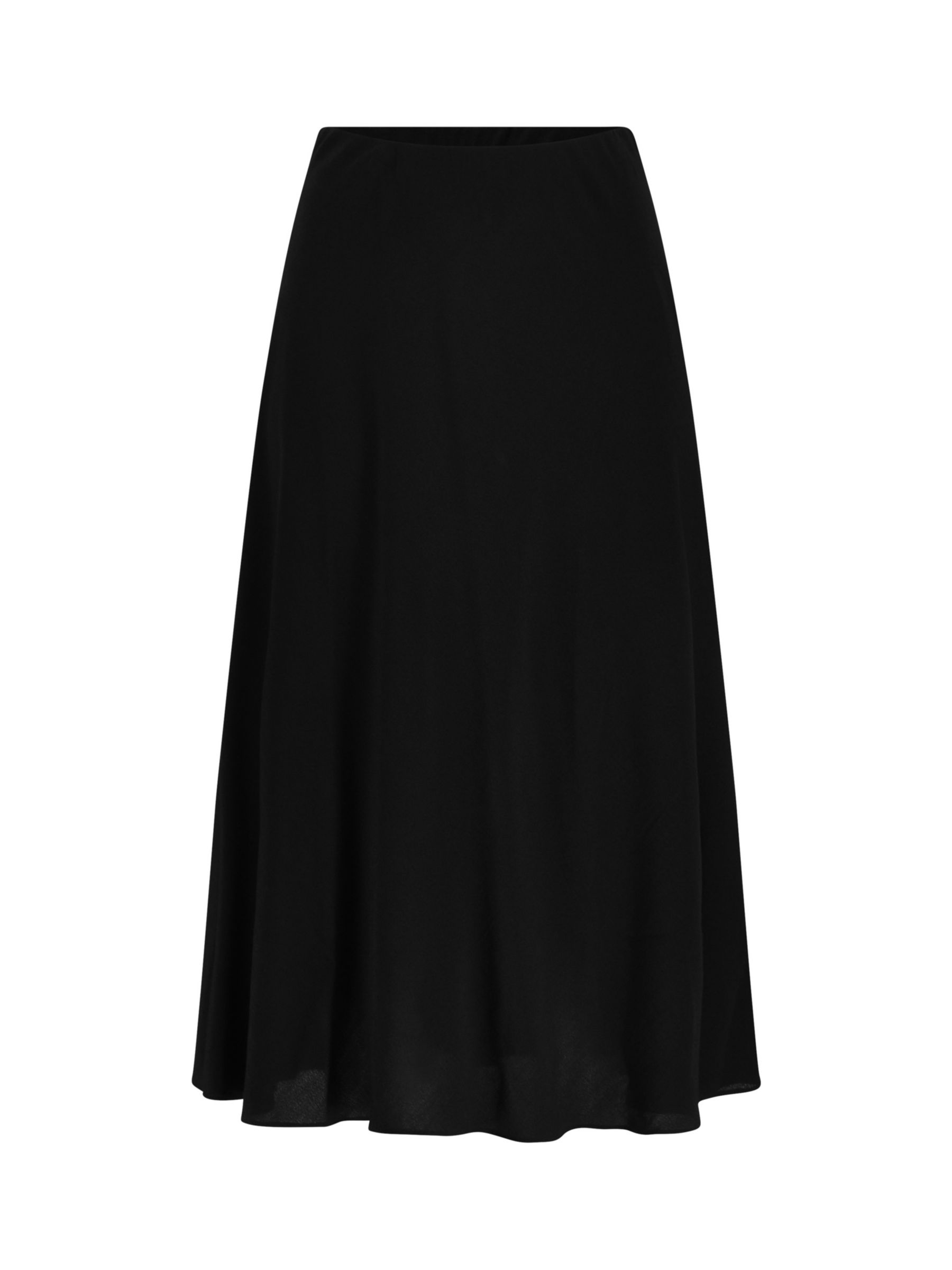 Buy Live Unlimited Curve Bias Cut Satin Midi Skirt, Black Online at johnlewis.com