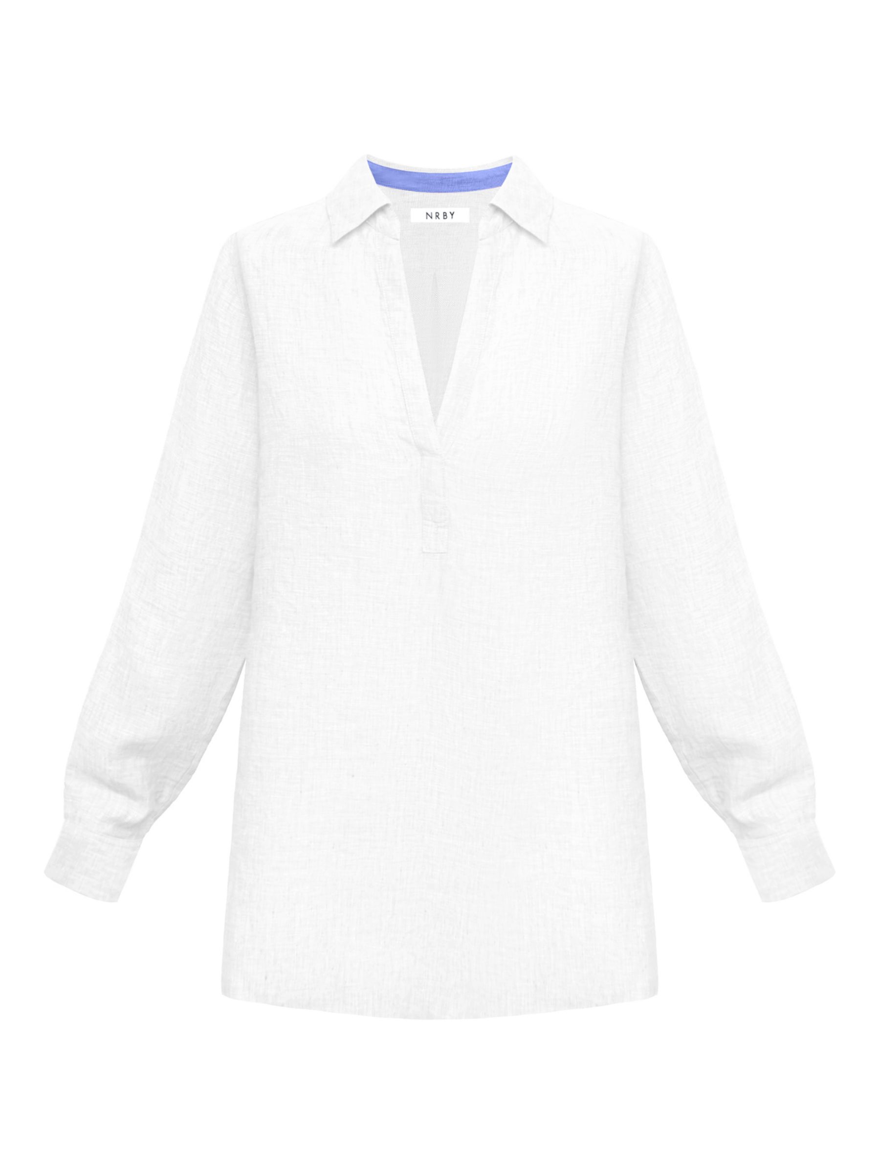 NRBY Chrissie Linen Shirt, White, XS