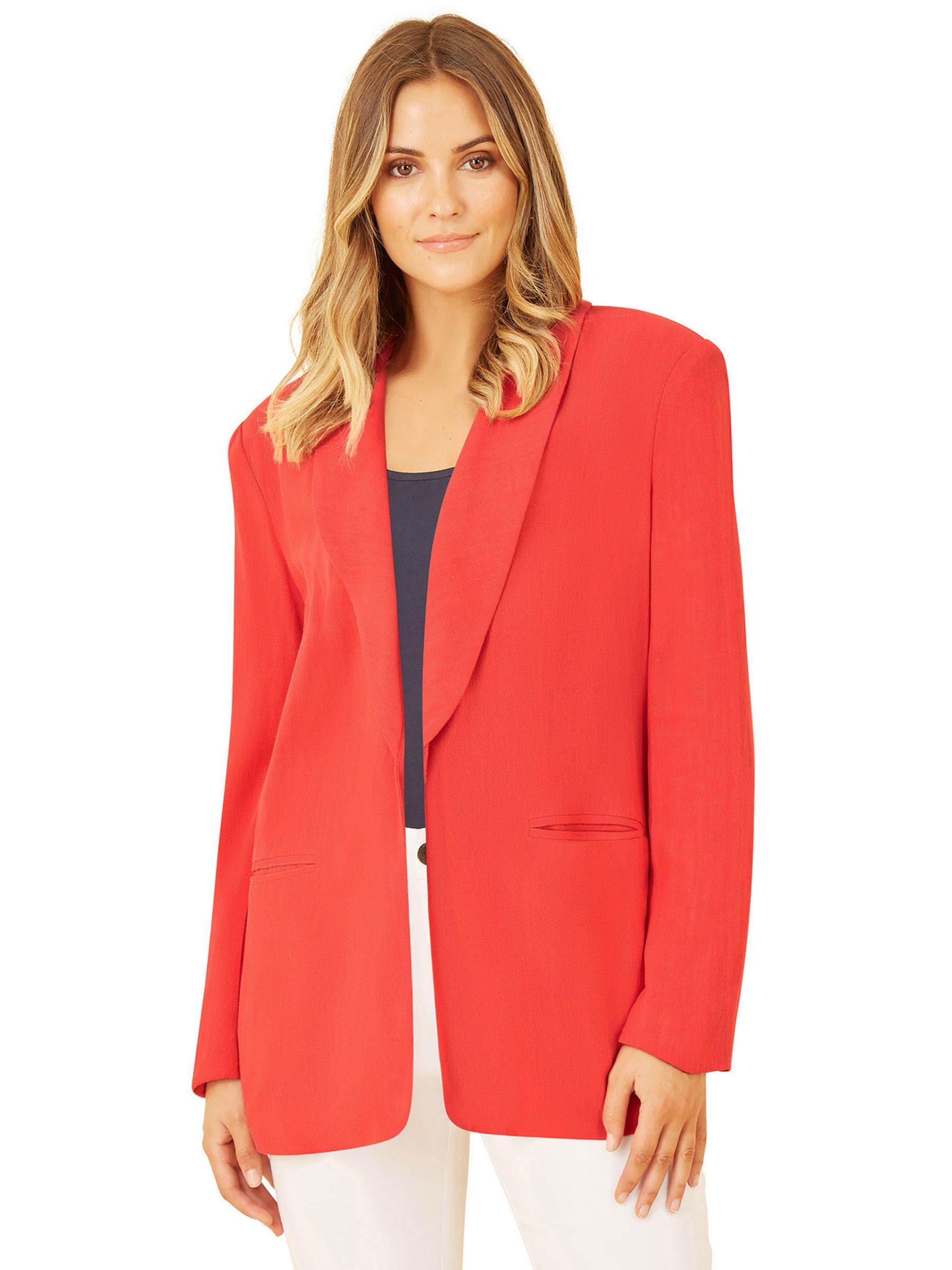 Yumi Relaxed Fit Blazer, Red, 8