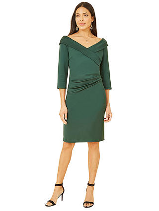 Yumi Scuba Wrap Dress, Green