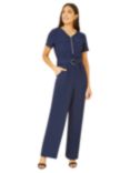 Yumi Utility Cropped Jumpsuit, Navy