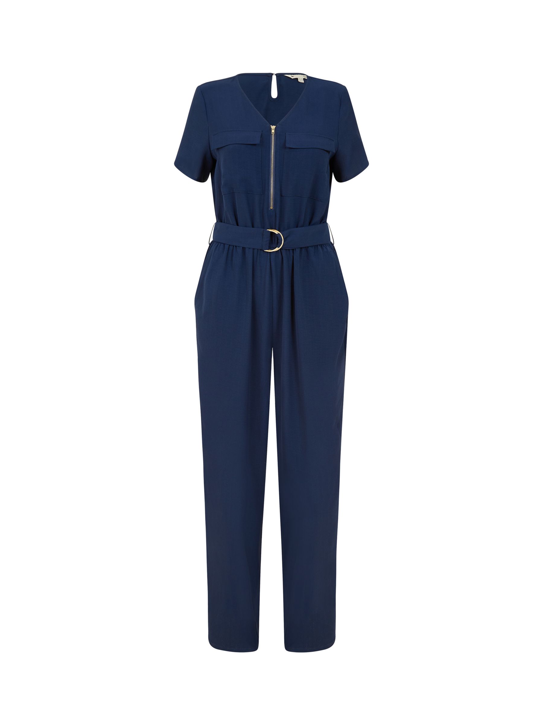 Yumi Utility Cropped Jumpsuit, Navy