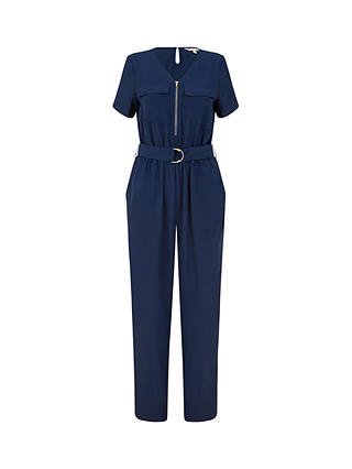 Yumi Utility Cropped Jumpsuit, Navy