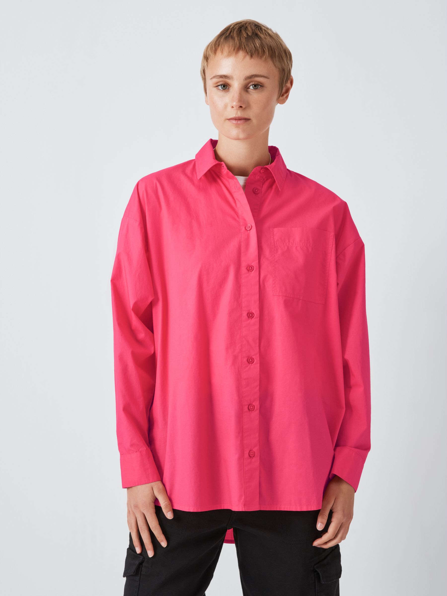 Divided H&M Top Womens 14 Shirt Purple White Polka Dot Long Sleeve Button  Collar