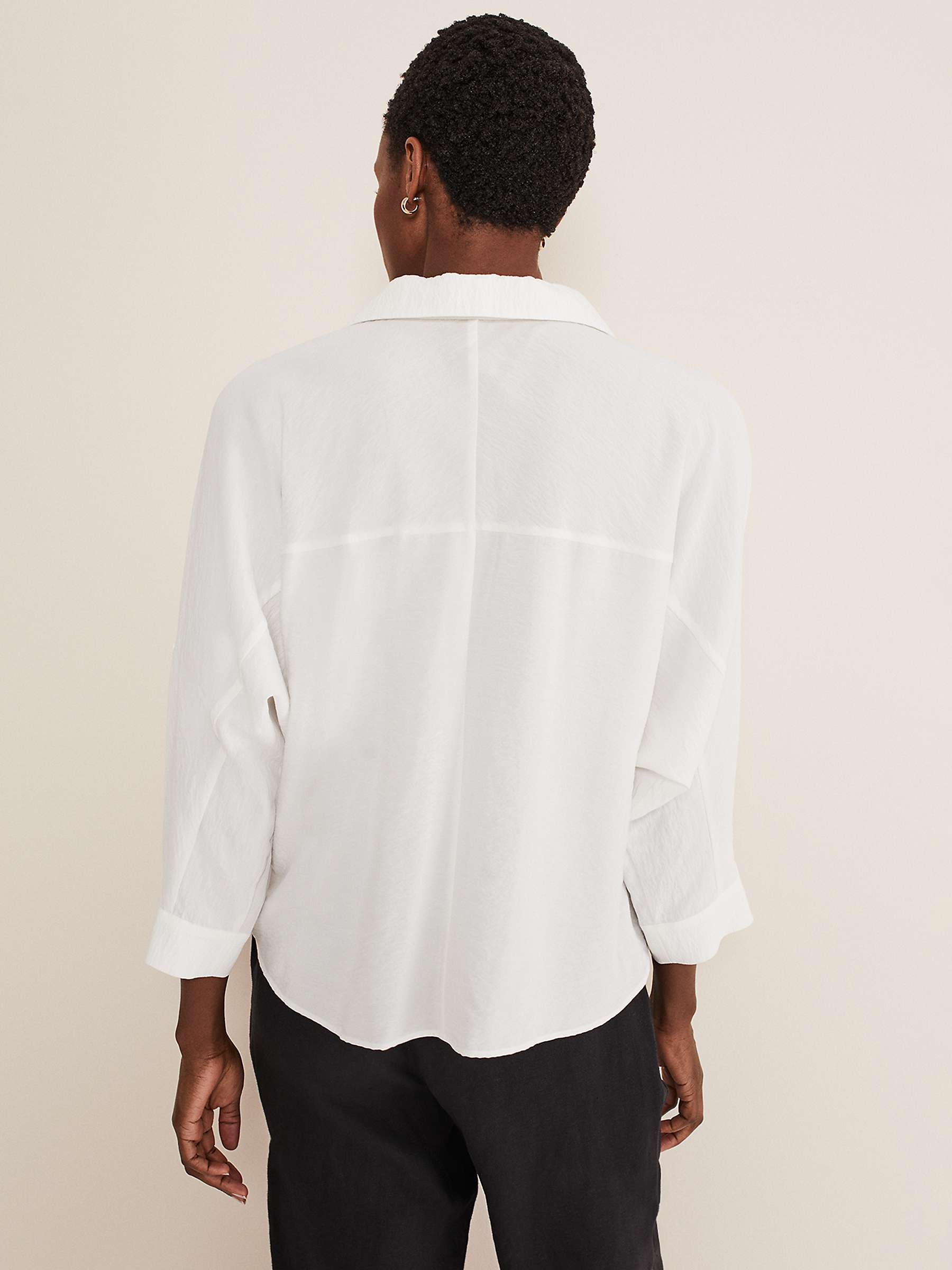 Buy Phase Eight Cynthia Zip Front Shirt, White Online at johnlewis.com