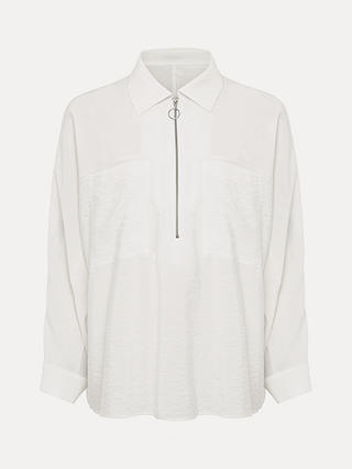 Phase Eight Cynthia Zip Front Shirt, White