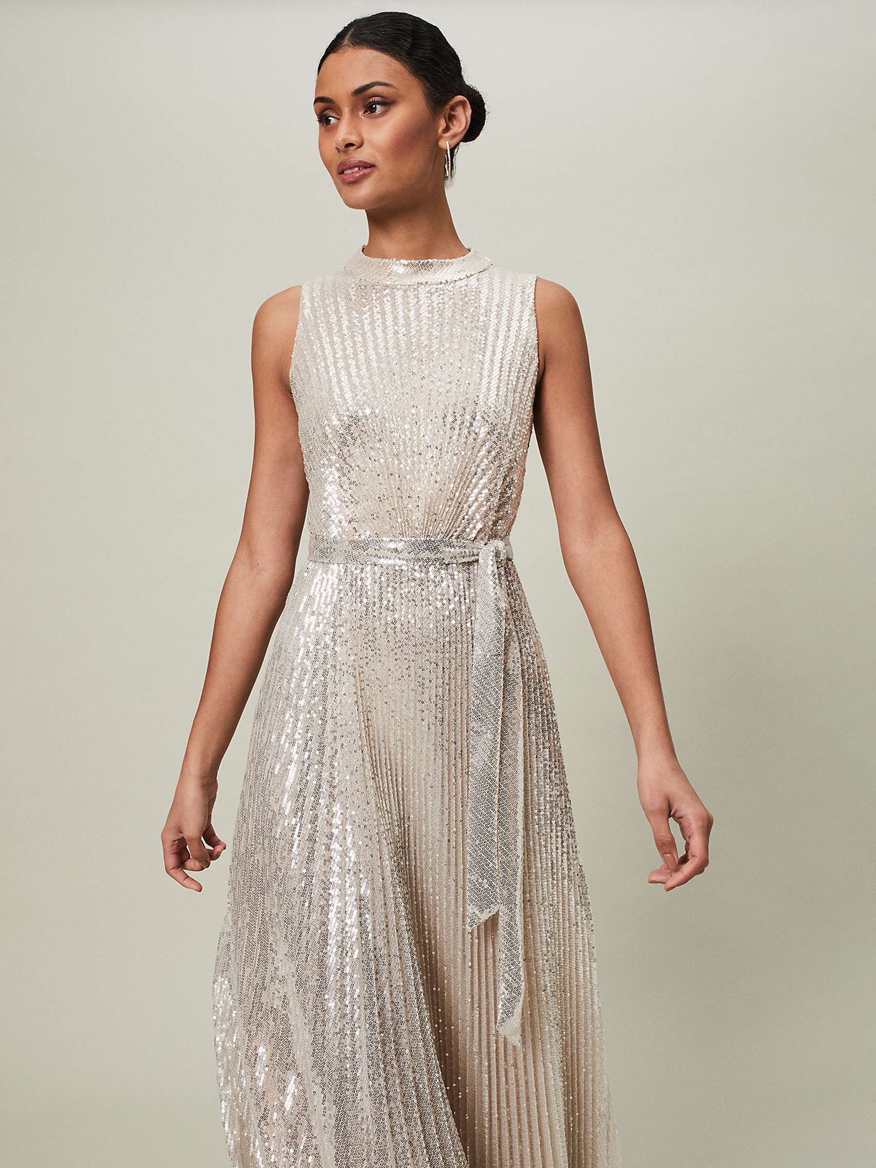 Buy Phase Eight Simara Sequin Pleat Midi Dress Online at johnlewis.com