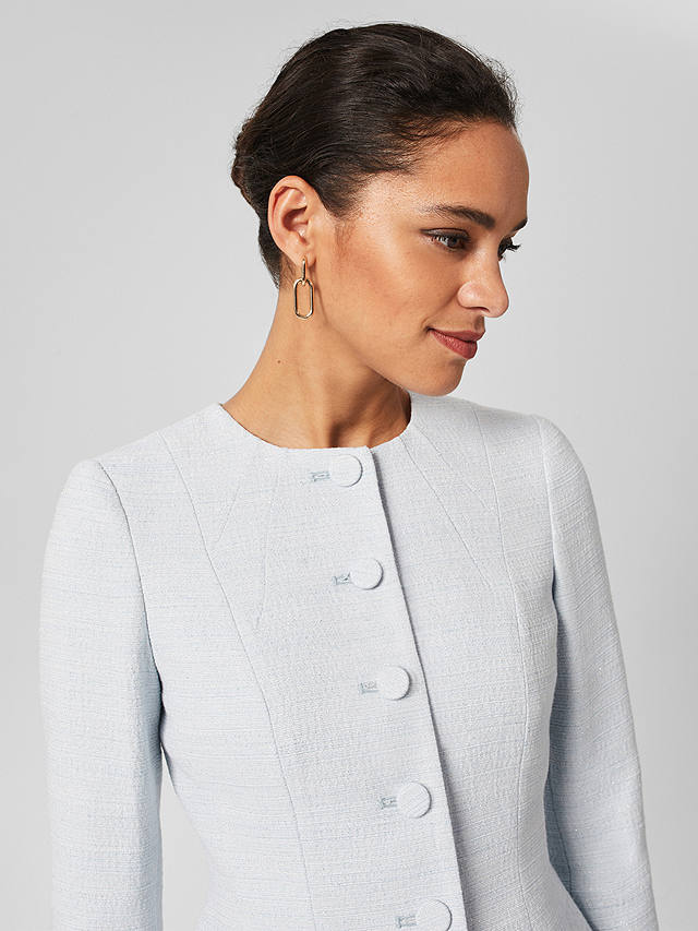 Hobbs Layla Tailored Jacket, Pale Blue