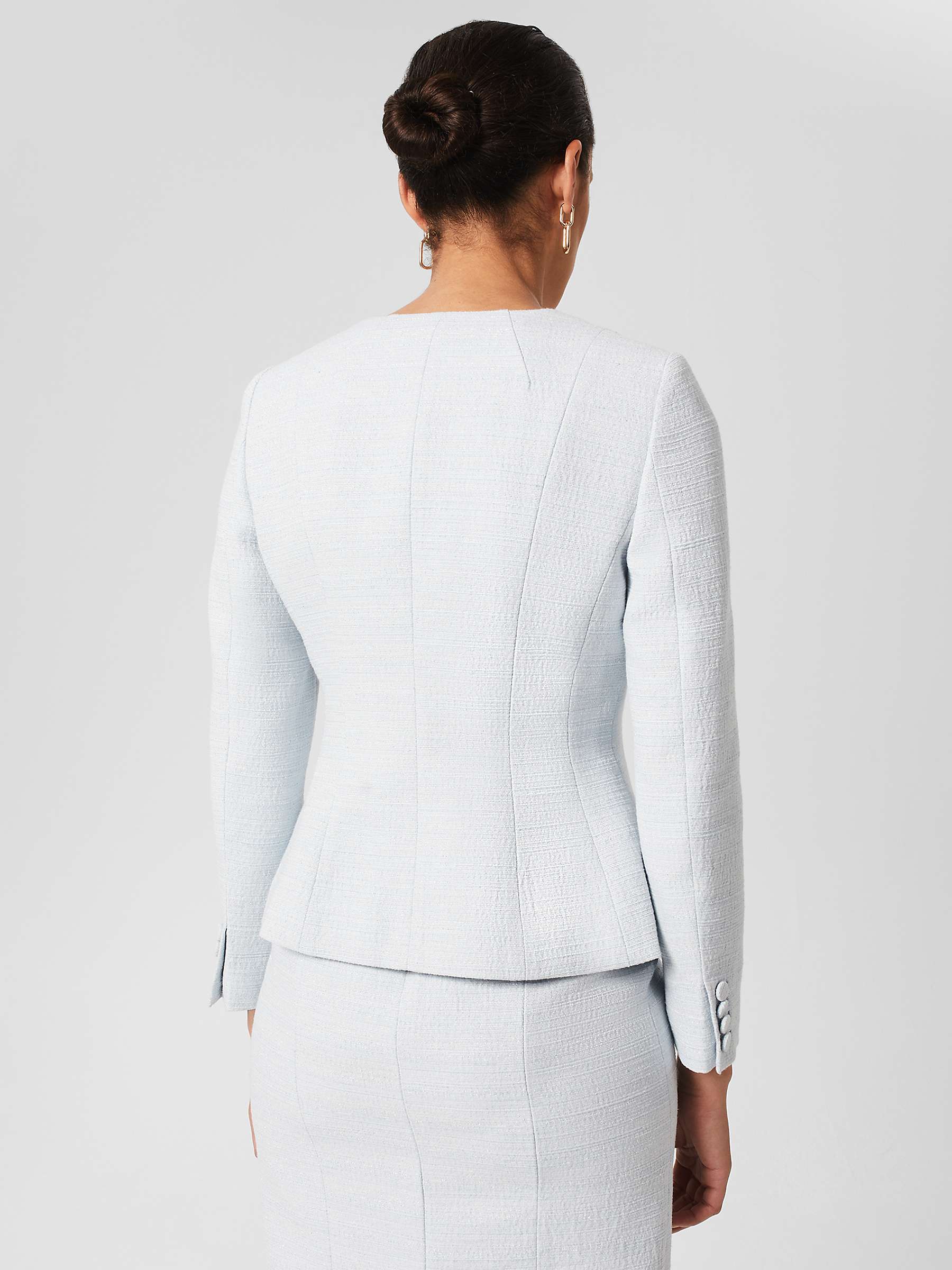 Buy Hobbs Layla Tailored Jacket, Pale Blue Online at johnlewis.com