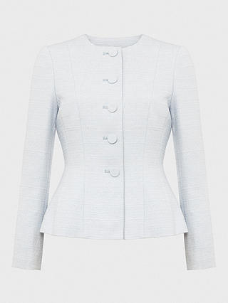 Hobbs Layla Tailored Jacket, Pale Blue