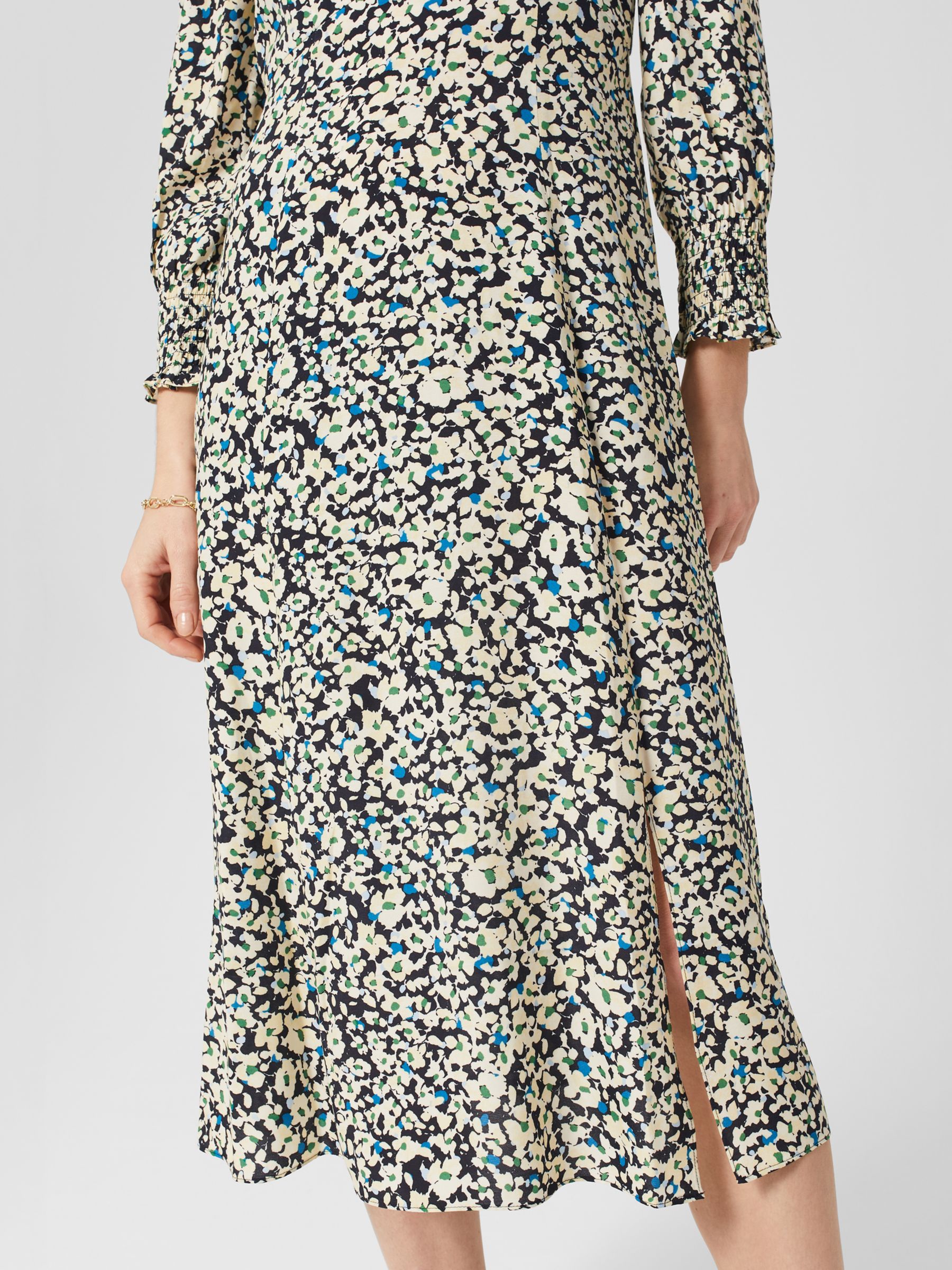 Buy Hobbs Renata Floral Midi Tea Dress, Multi Online at johnlewis.com