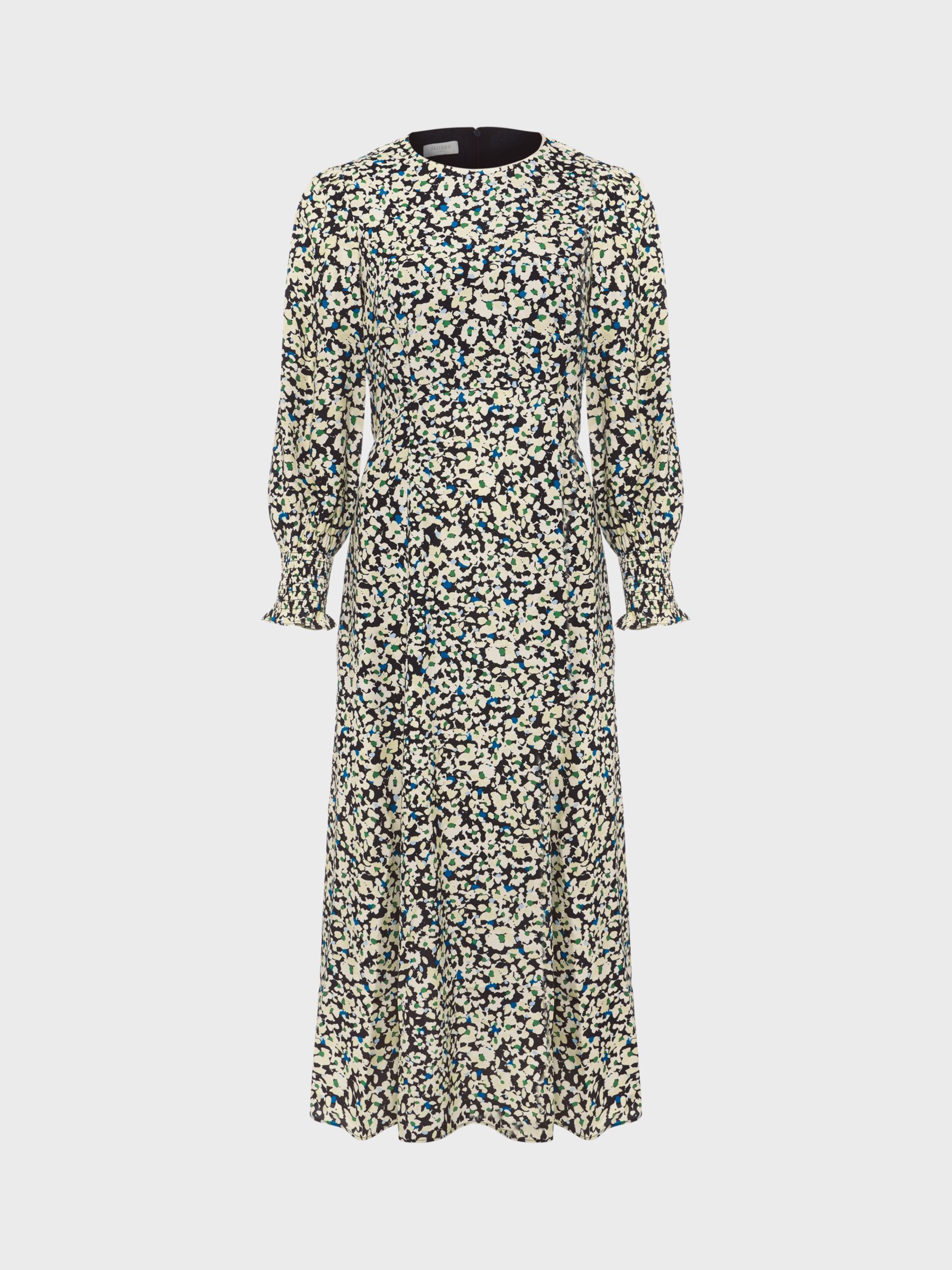 Buy Hobbs Renata Floral Midi Tea Dress, Multi Online at johnlewis.com