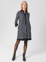 Hobbs Marci Shirt Dress, Navy/Multi at John Lewis & Partners