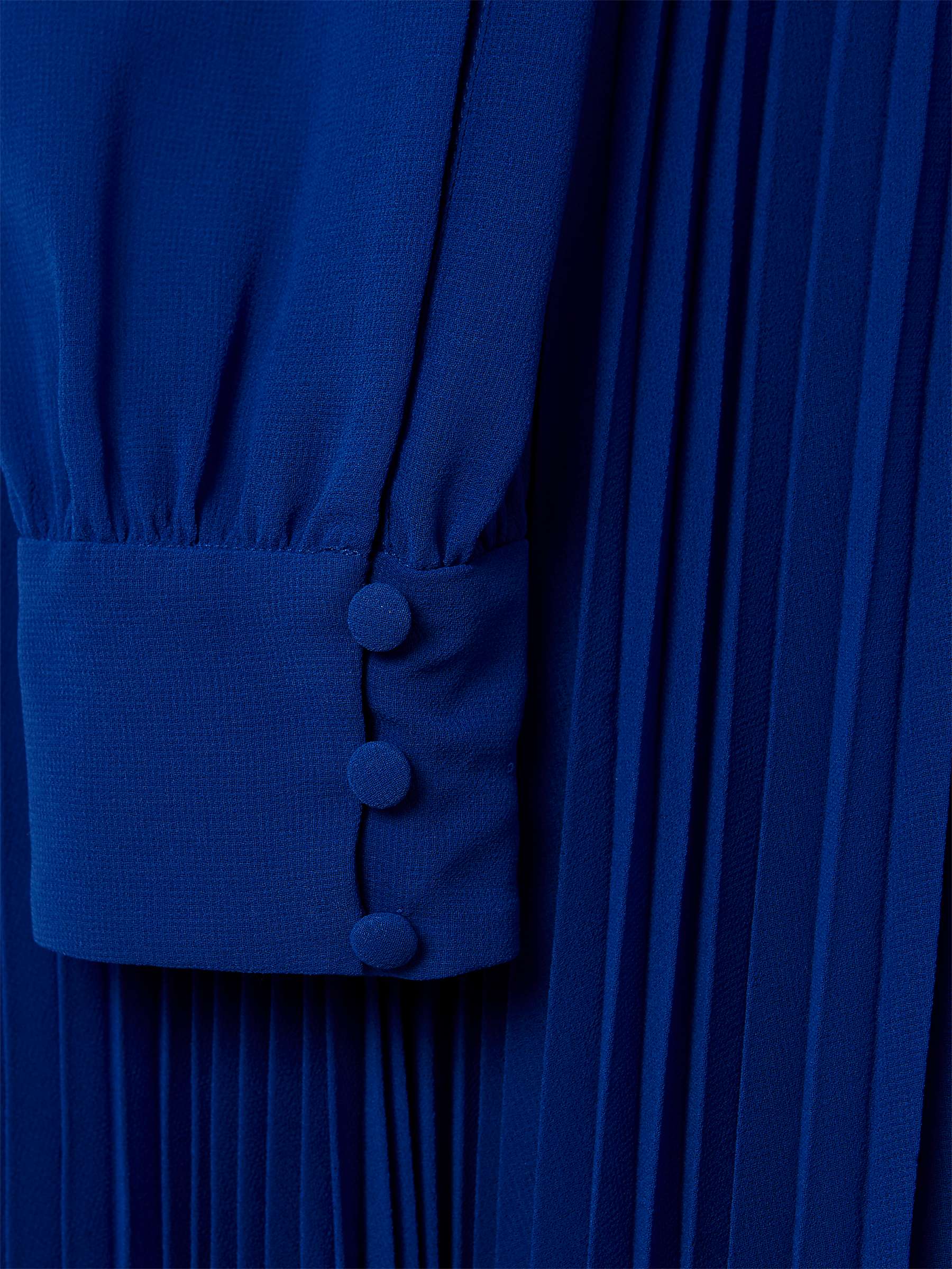 Buy Hobbs Evelyn Pleated Dress, Cobalt Blue Online at johnlewis.com