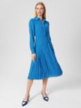 Hobbs Alberta Key Print Shirt Dress, Imperial Blue, Imperial Blue