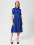 Hobbs Rebecca Lace Shirt Dress, Cobalt Blue, Cobalt Blue