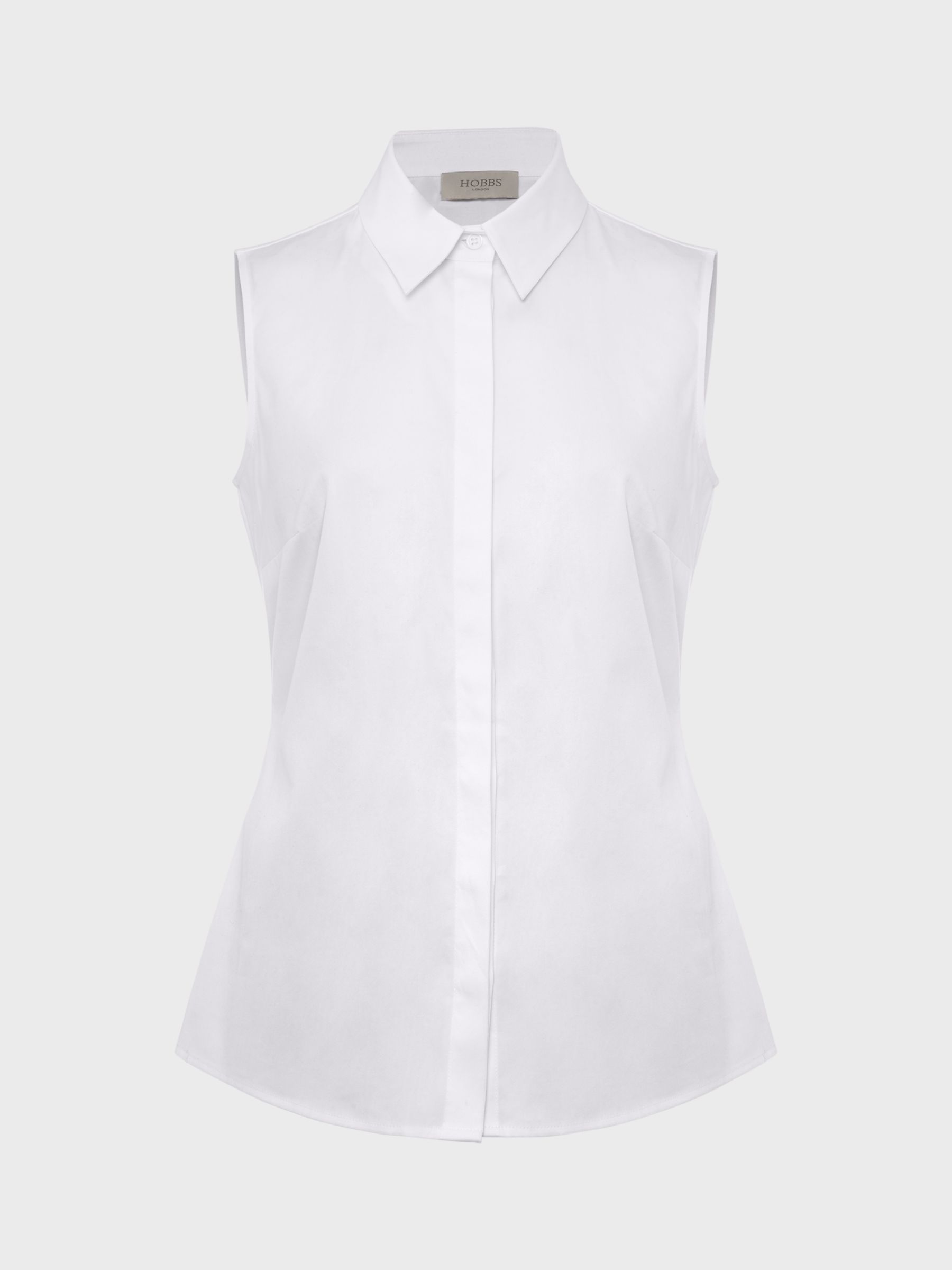 Hobbs Vic Sleeveless Shirt, White