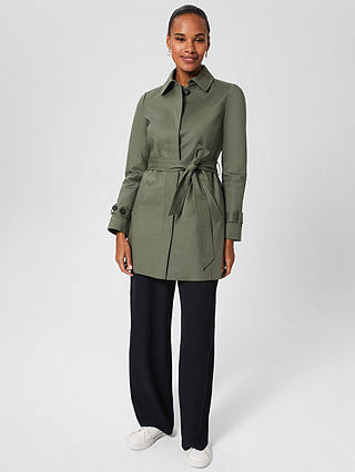 Hobbs Jane Trench Coat, Orchard Green