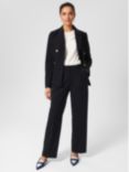 Hobbs Fara Wide Leg Trousers, Navy