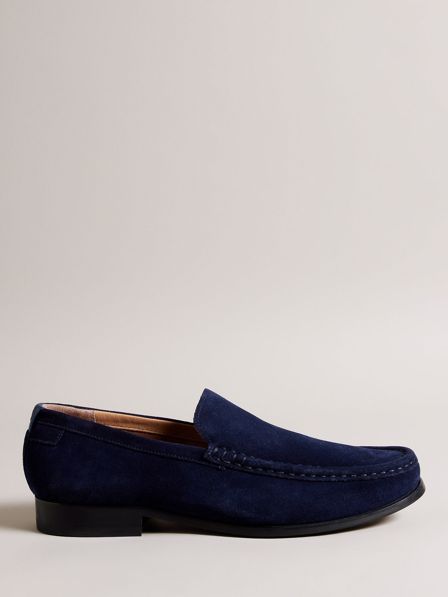 Ted Baker Labis Suede Loafers, Navy at John Lewis & Partners