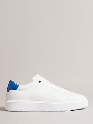 Ted Baker Breyon Leather Trainers, White/Blue