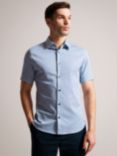 Ted Baker Strisho Slim Fit Shirt, Dark Blue