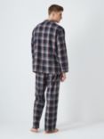 John Lewis Organic Cotton Check Print Long Sleeve Pyjama Set, Blu Teal Check