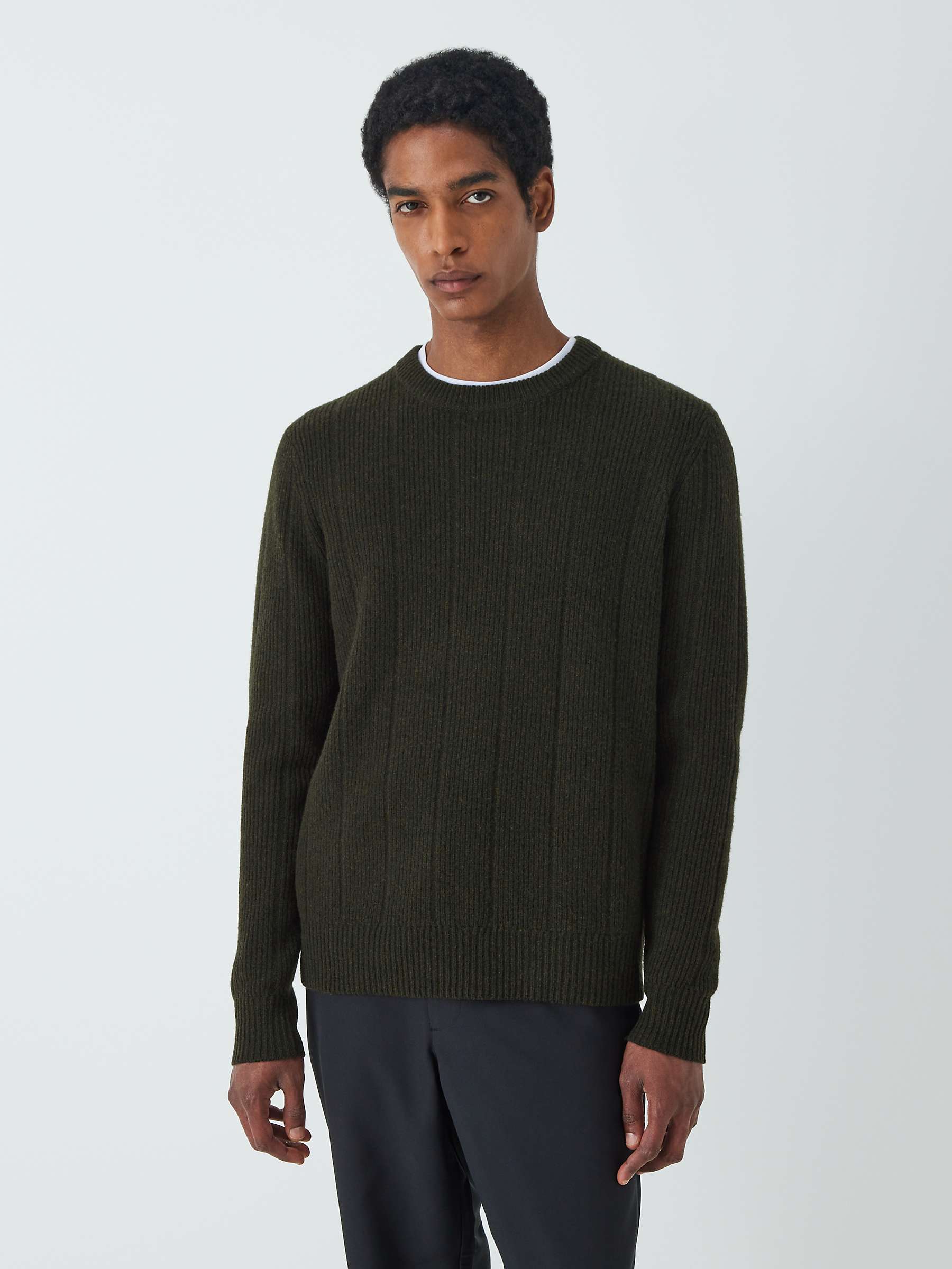 Kin Lambswool Flat Rib Jumper, Deep Depths at John Lewis & Partners