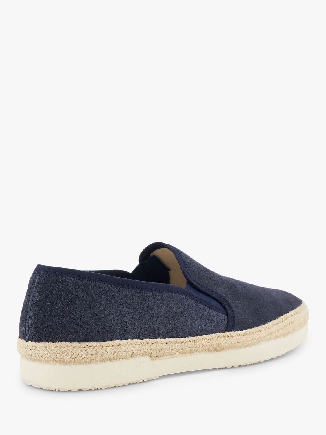 Dune Fall Suede Woven Detail Espadrille Shoes, Navy-suede at John Lewis ...