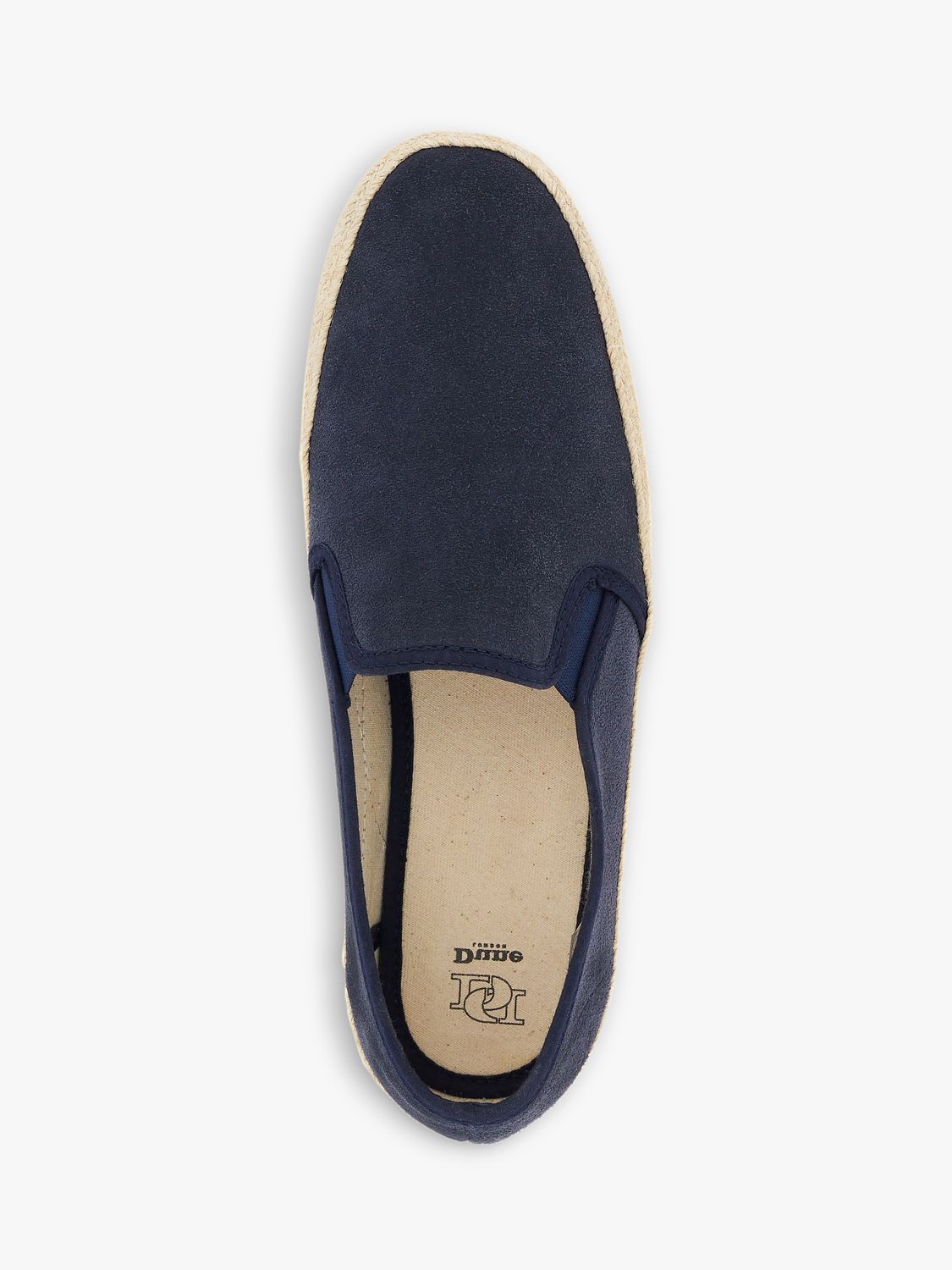 Dune Fall Suede Woven Detail Espadrille Shoes, Navy-suede at John Lewis ...