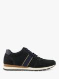 Dune Treck Leather Stripe Webbing Lace Up Trainers