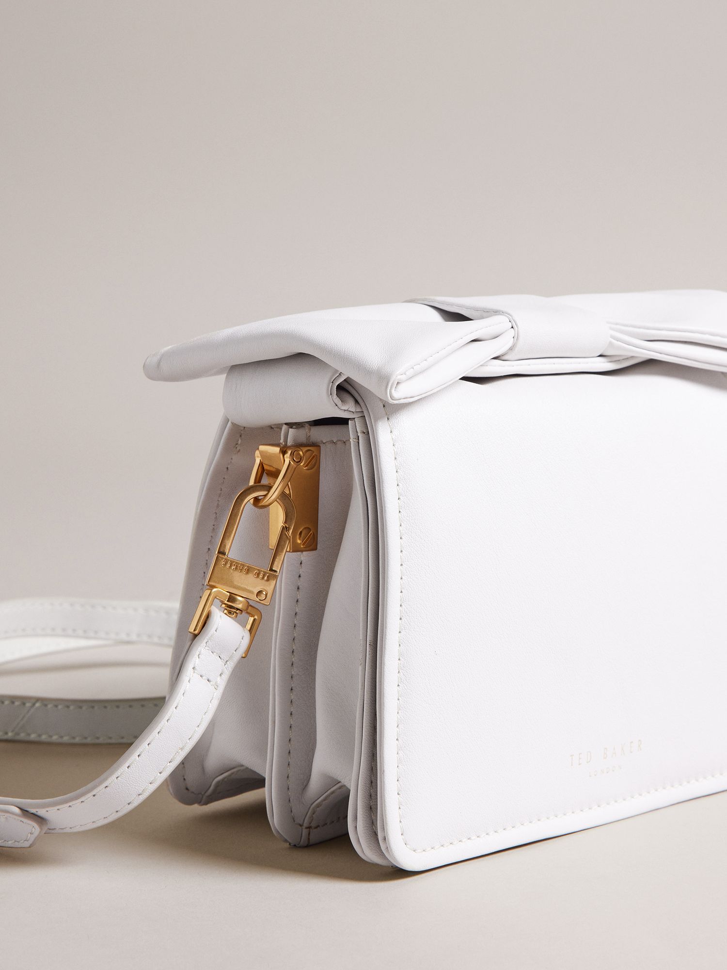Ted Baker Bow Detail Mini Cross Body Bag, White, One Size