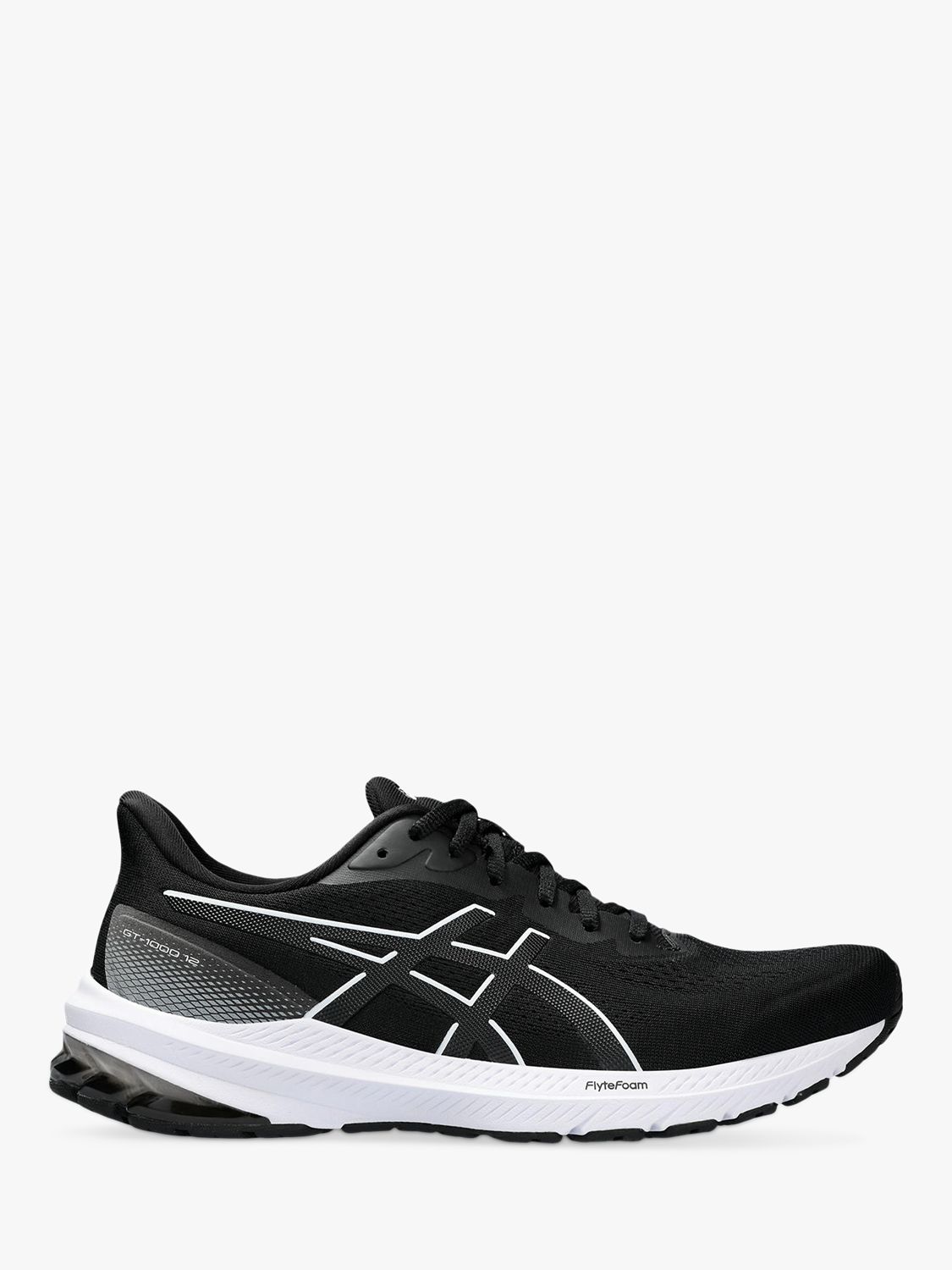 ASICS GT-1000 12 Men's Running Shoes, Black/White, 9